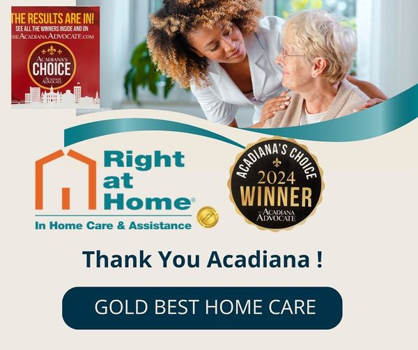 Acadiana's Choice 2024 Winner Thank you Graphic with Senior Woman and Female Caregiver