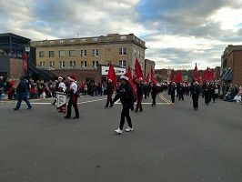 South Point High School Marching Band at Belmont Christmas Parade 2018