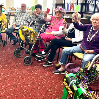 Right at Home Rockwall and Liberty Heights Gracious Retirement Living Celebrate Fat Tuesday