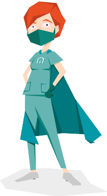 Nurse with a cape graphic 