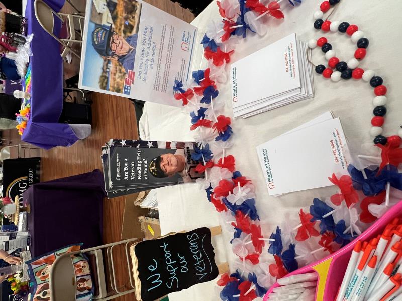 Information about home care services for Veterans on a table 