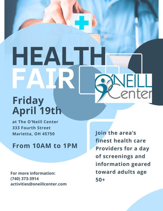 O'Neill Center Health Fair flyer