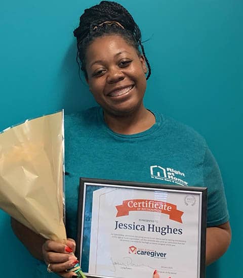 Jessica Hughes, Right at Home Louisville and Central Indiana Caregiver Spotlight for January 2023