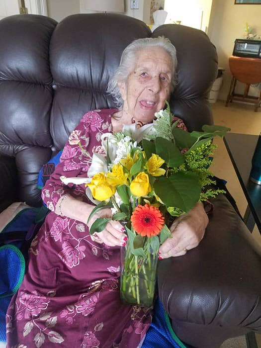 Carolyn celebrating her 100th Birthday