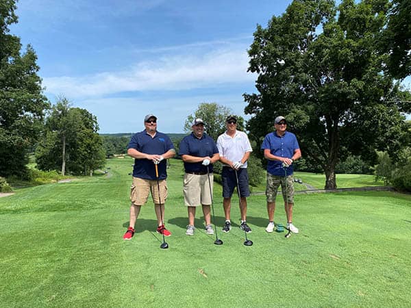 Matt Hammel, David Fife, Tim Randall and Kerry Cardinal at Benchmark Golf Outing, Glastonbury, CT