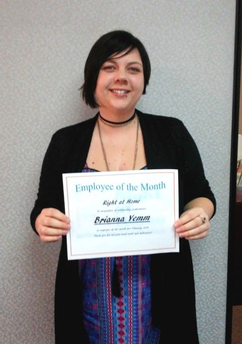 Brianna Yemm - February Employee of the Month 