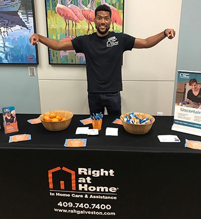 Right at Home's Booth at the Cancer Resource Fair