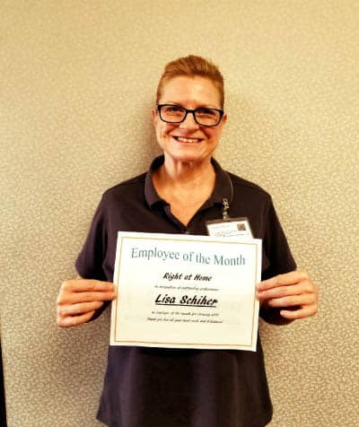 Lisa Schiher Employee of the Month January 2018