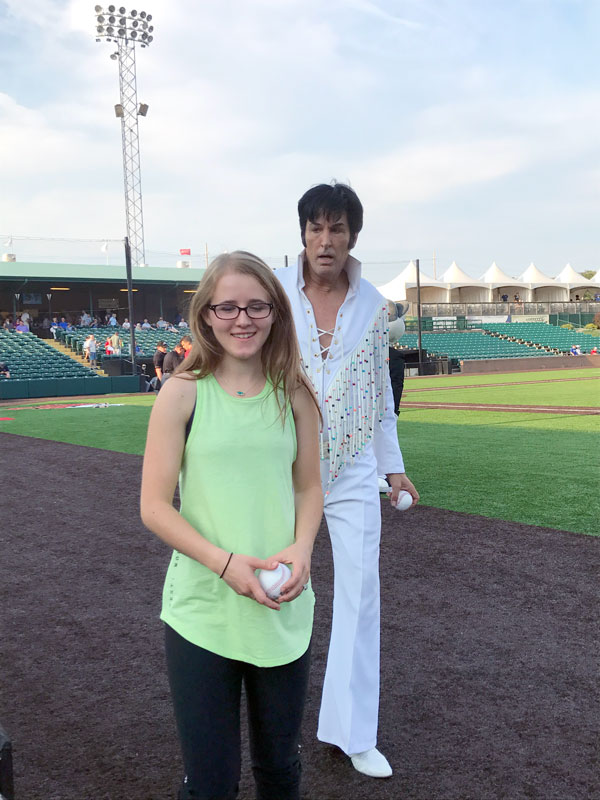 Elvis at Senior Slugger Nights