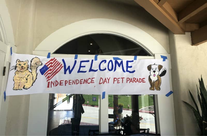 Welcome Pet Parade banner