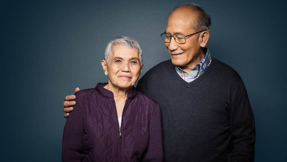 A senior couple portrait  