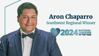 Aron Chaparro, 2024 Southwest Regional Right at Home Caregiver of the Year Winner