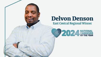 Delvon Denson, 2024 East Central Regional Right at Home Caregiver of the Year Winner