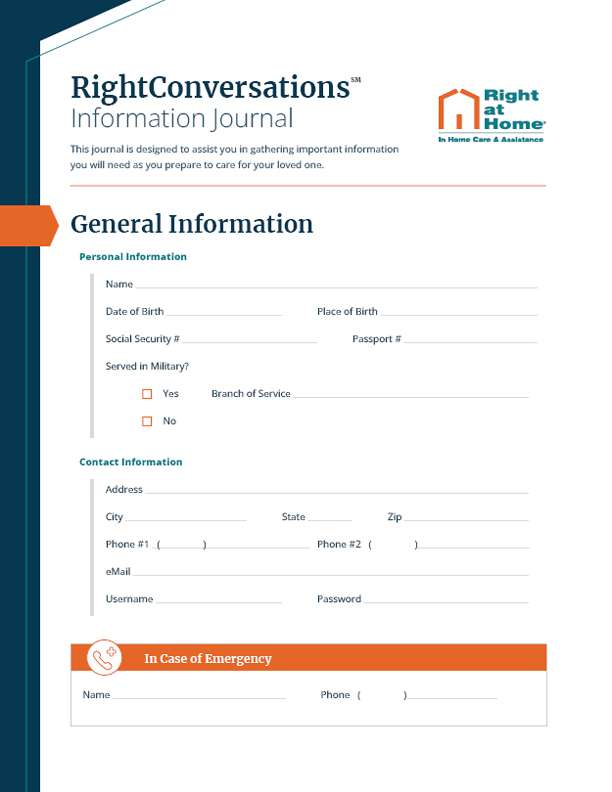 RightConversations<sup>&reg;</sup> Information Journal